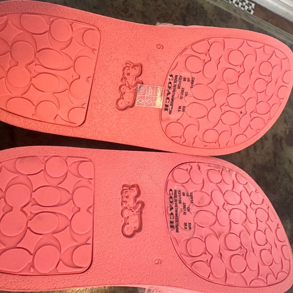 Coach Una sport slide pink jelly slides - Picture 4 of 5
